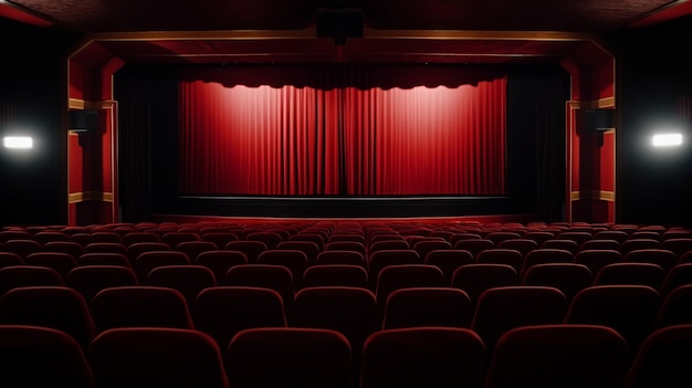 View of 3d cinema theatre room