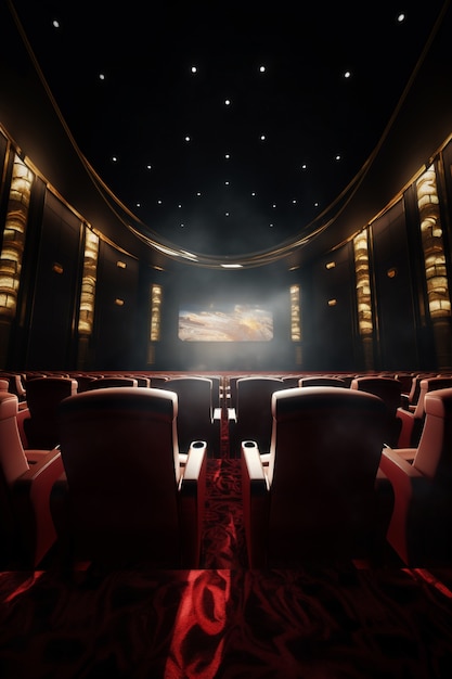 View of 3d cinema theatre room