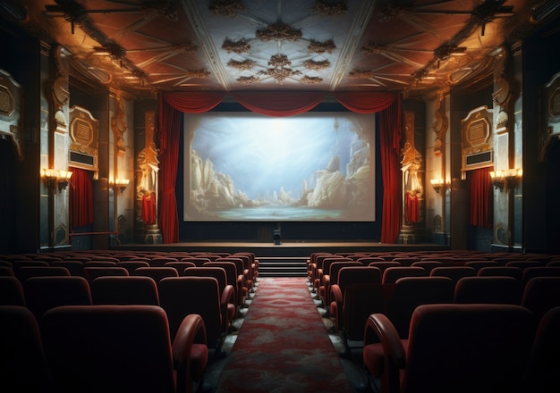 3D映画館の部屋の景色