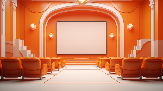 3D映画館の部屋の景色