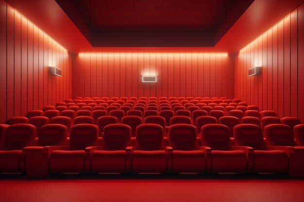 View of 3d cinema theatre room