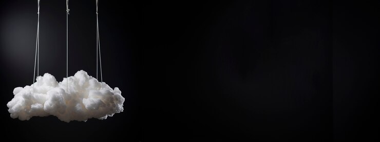 Free Photo view of 3d clouds with string