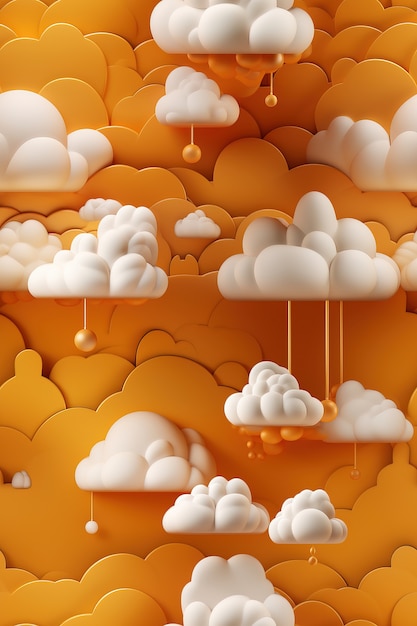 Free photo view of 3d clouds