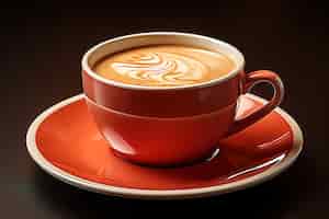Foto gratuita vista di una tazza di caffè 3d