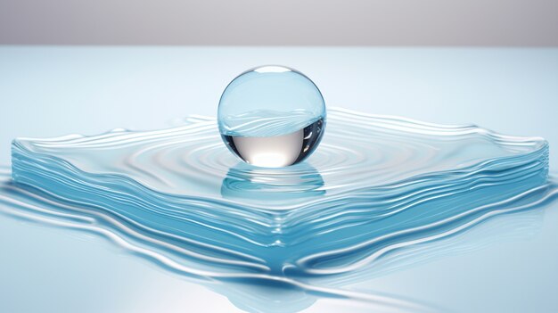 Вид 3D-кристаллической воды