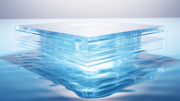 Вид 3D-кристаллической воды