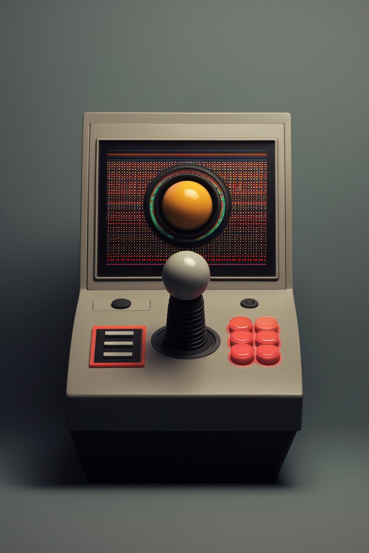 Free Photo view of 3d gaming device