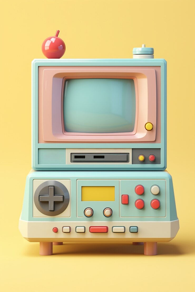 Free Photo view of 3d gaming device