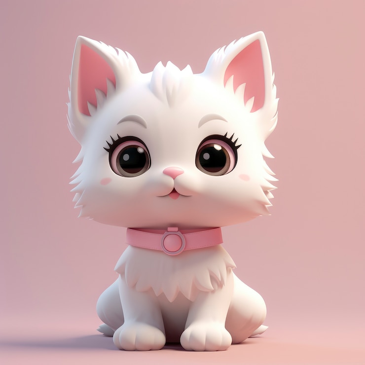 무료 Photo 3d 그래픽 고양이의 보기