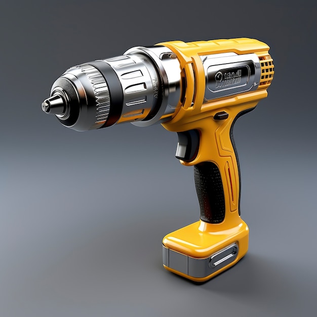 Free photo view of 3d graphic drill
