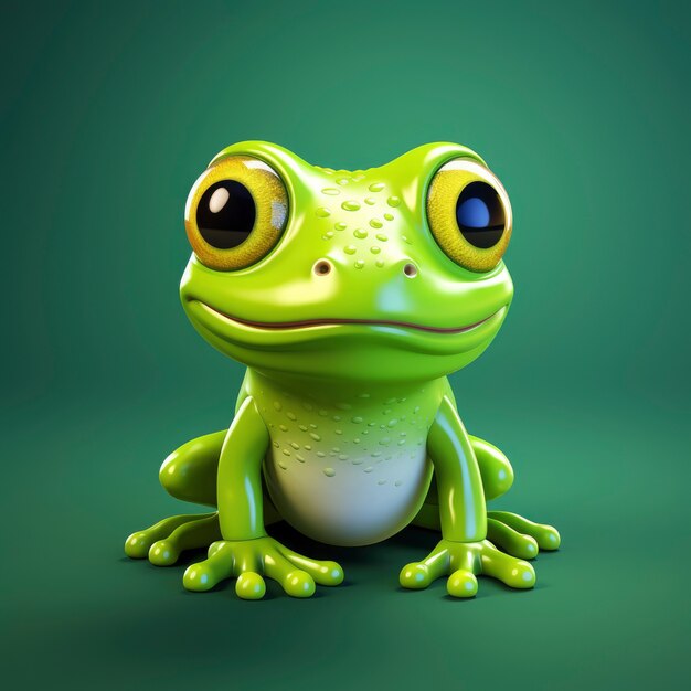 View of 3d graphic frog