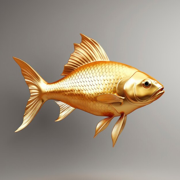 3Dグラフィックの金魚の眺め