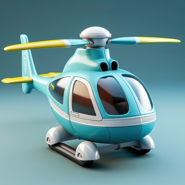 3D 그래픽 헬리콥터의 보기