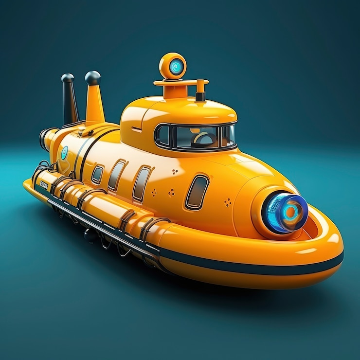 Free Photo view of 3d graphic submarine