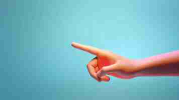 Free photo view of 3d hand pointing finger