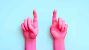 Free photo view of 3d hand pointing finger