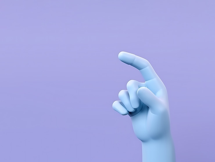 Бесплатный Фотография вид 3d-руки, указывающей указательным пальцем
