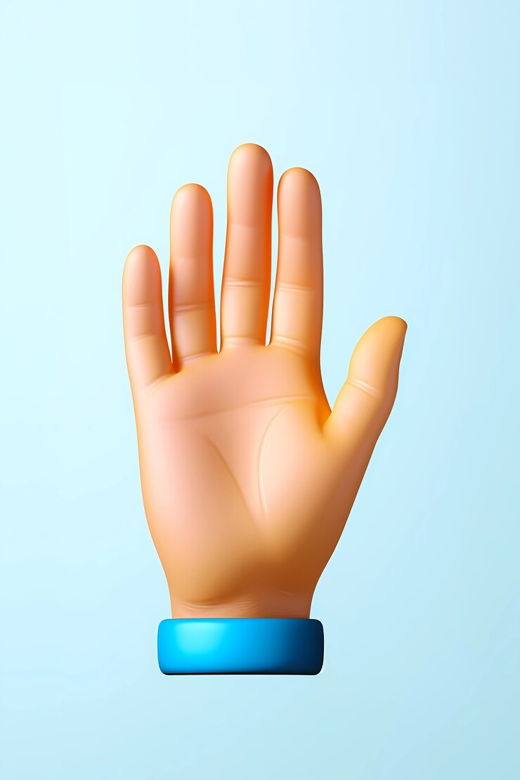 Free Photo view of 3d hand