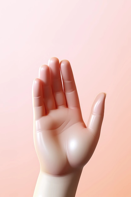 View of 3d hand