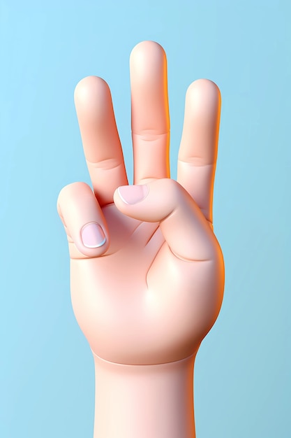 View of 3d hand