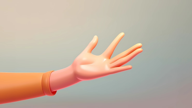 Free Photo view of 3d hand