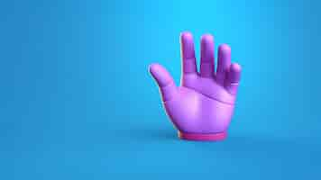 Free photo view of 3d hand