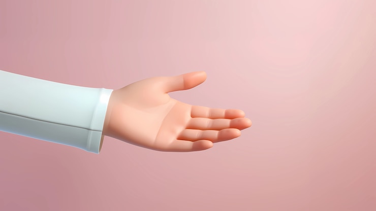 무료 Photo 3d 손의 시각