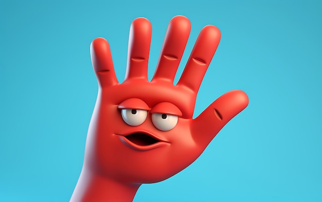 Free photo view of 3d hand