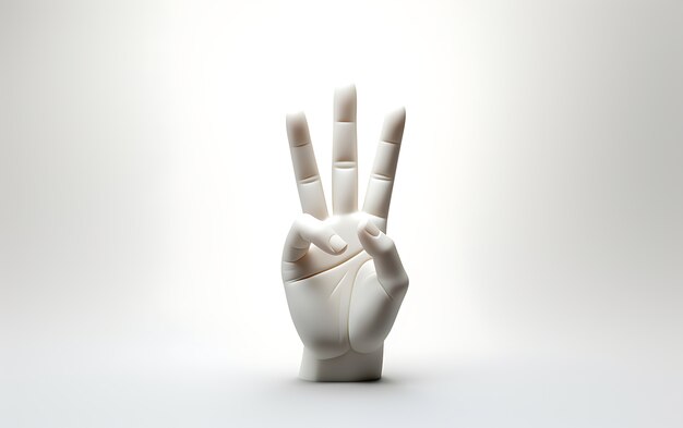 View of 3d hand