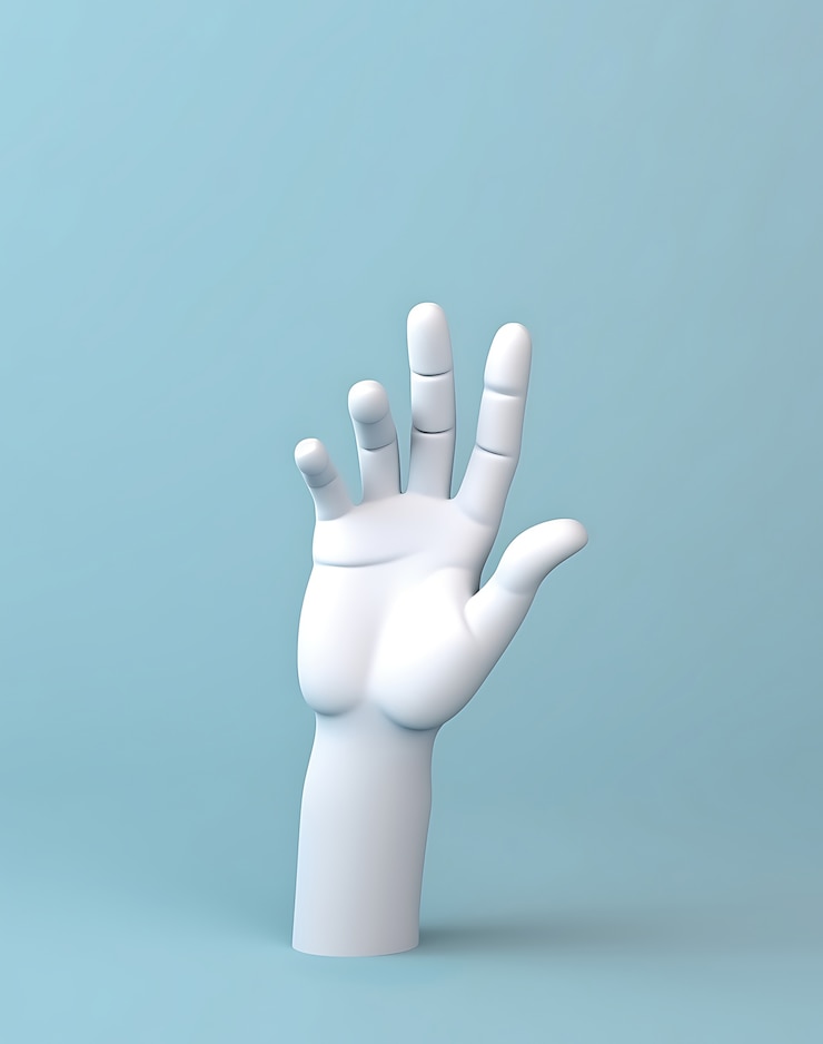 Free Photo view of 3d hand