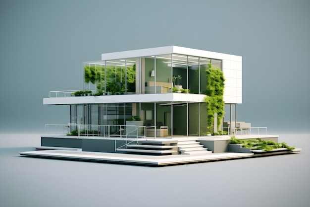 Вид на 3d модель дома
