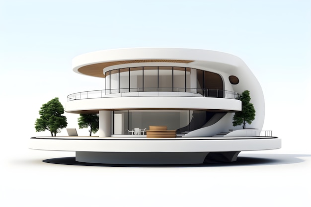 Free photo view of 3d house model