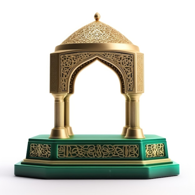 Вид 3D исламского аркового мотива