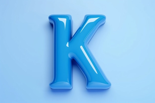 View of 3d letter k