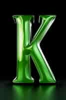 Free photo view of 3d letter k