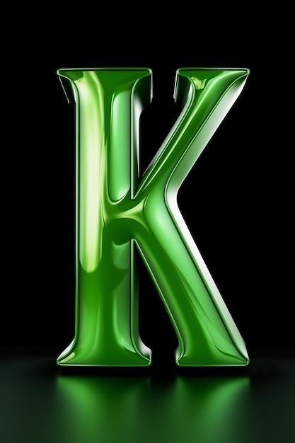 View of 3d letter k