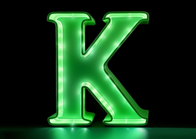 View of 3d letter k