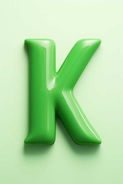 View of 3d letter k
