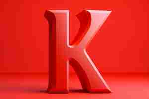 Free photo view of 3d letter k