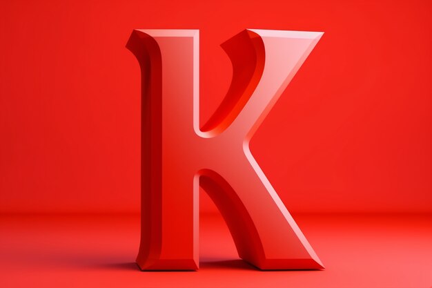 View of 3d letter k