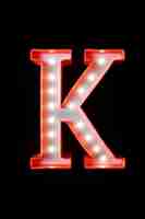 Free photo view of 3d letter k