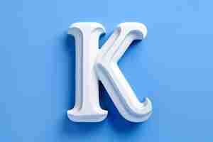 Free photo view of 3d letter k