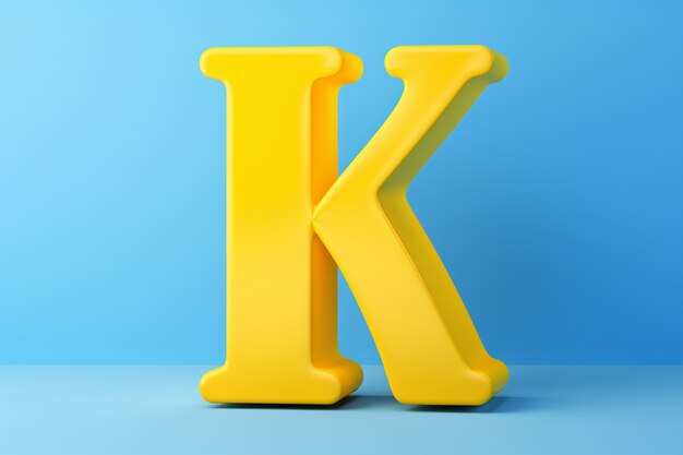View of 3d letter k