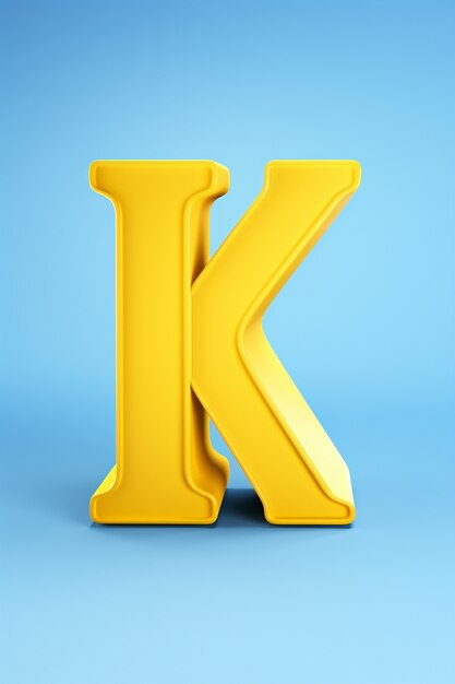 View of 3d letter k