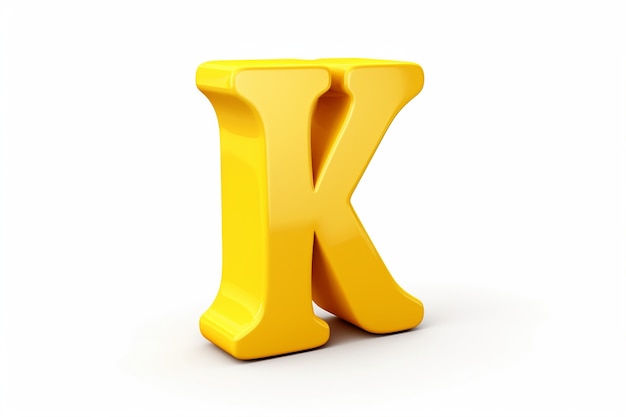 Free photo view of 3d letter k