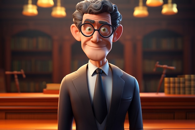 3D 남성 변호사 의복