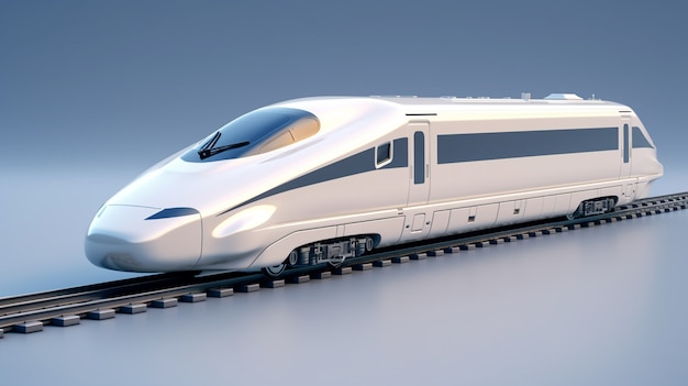 Free photo view of 3d modern train model