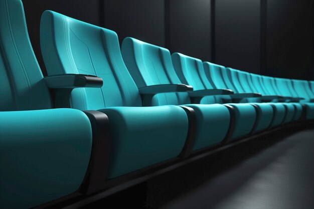 3D映画館の座席の景色