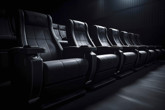 Free photo view of 3d movie theater seating