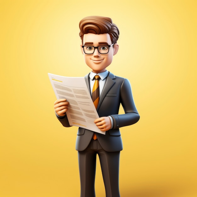 Free photo view of 3d practicing lawyer